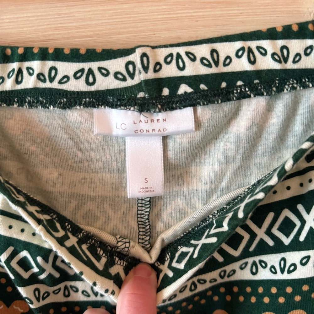 Lauren Conrad Gingerbread Christmas PJs Fair Isle Henley Joggers Sz S Holiday - Picture 7 of 7